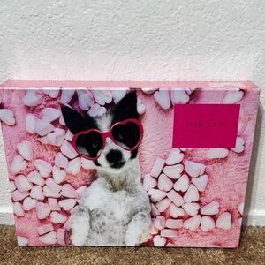 Pink sky 1000 piece puzzle dog hearts puppy luv Valentine’s Day